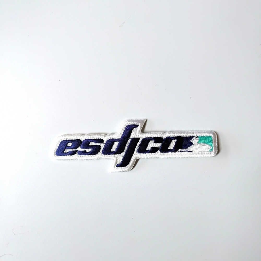 ESDJCO Iron On Patch 1200 Turntable Vintage Logo DJ Embroidered  1990's